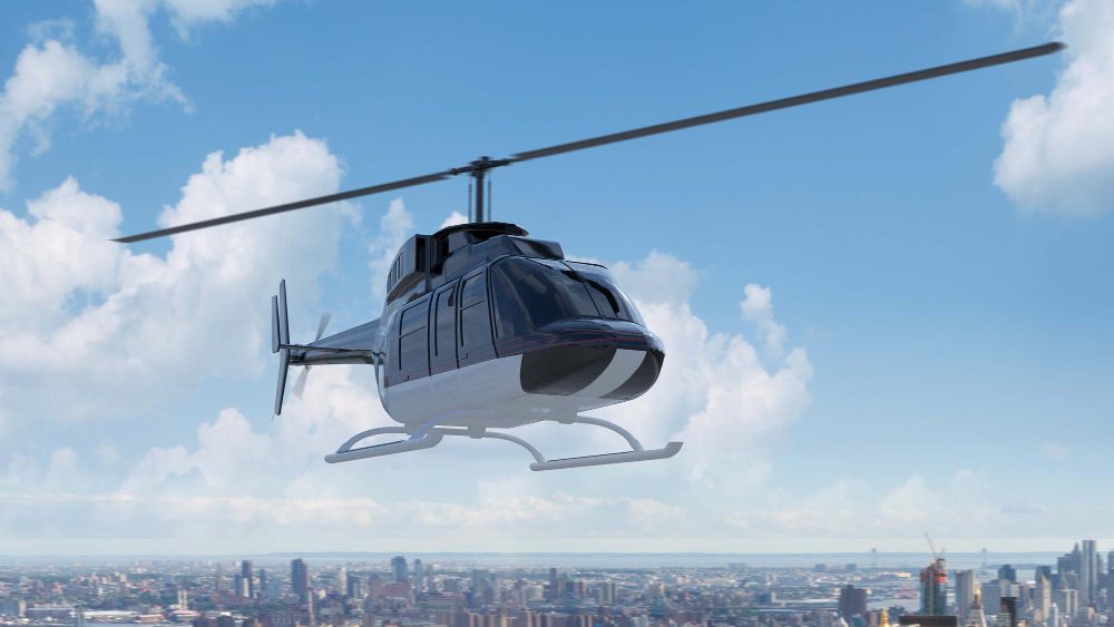Z jaką prędkością leci helikopter policyjny?